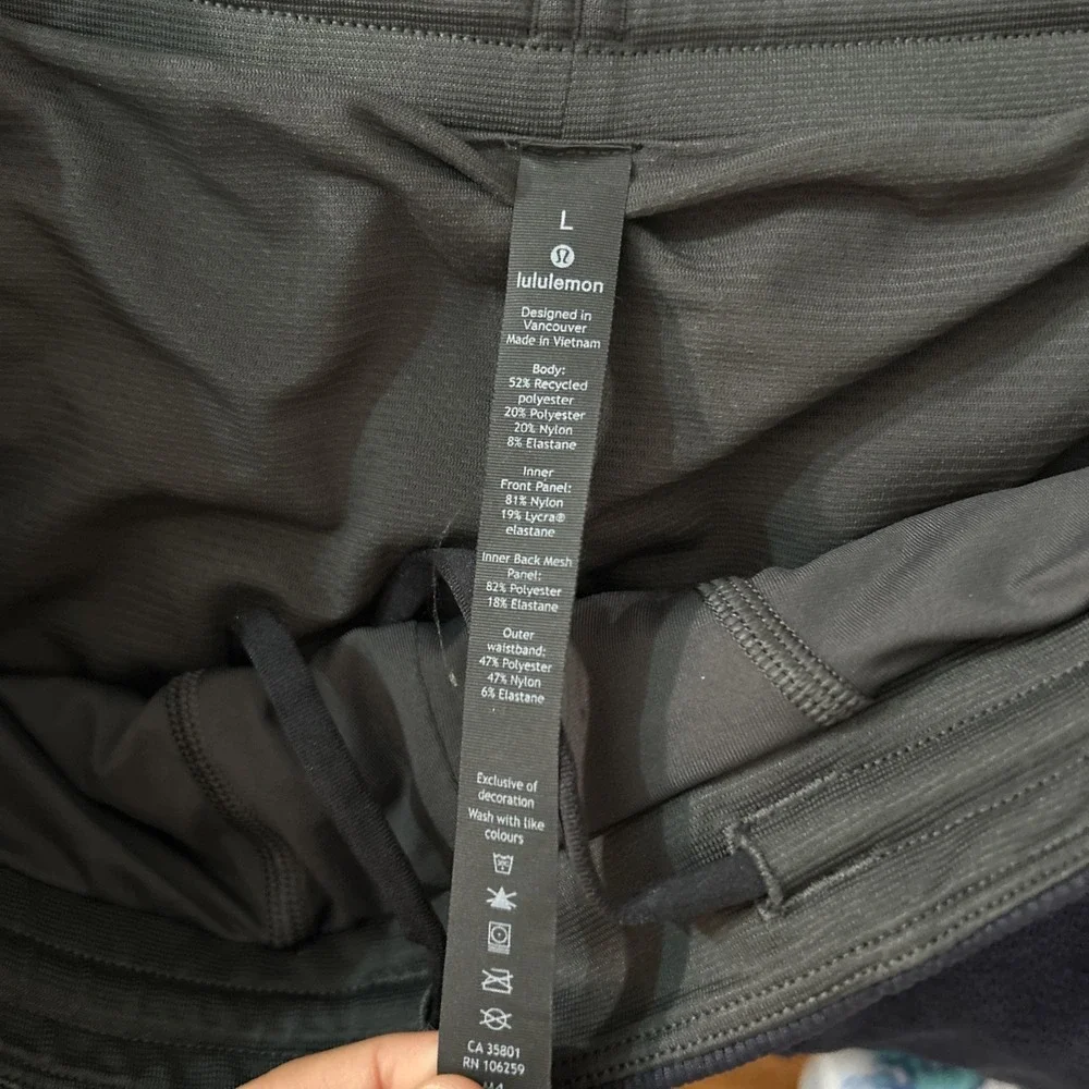 Lululemon T.H.E. Short Mens L Blue Lined Cadet‎ Blue Active Gym Training
